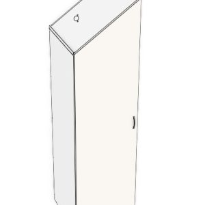 Tall Sloped Left 1 Door Cabinet