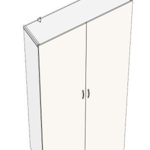 Tall Sloped Left 2 Door Cabinet